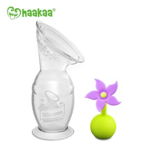 recolector de silicona con tapon de lirio violeta